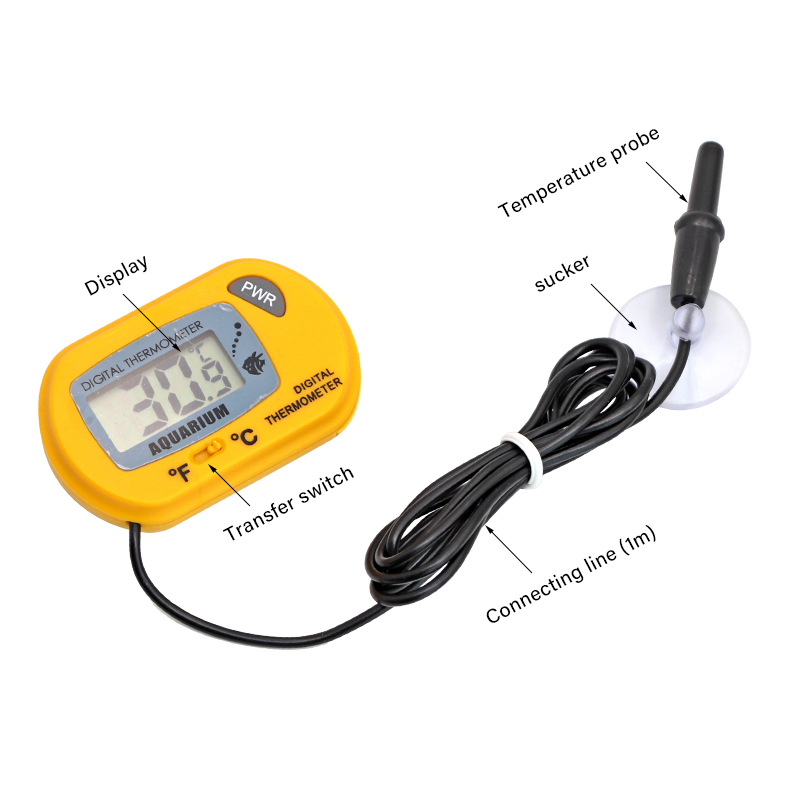 Fish Tank Thermometer LCD Digi - Planted Aquarium Temperature recension och pris