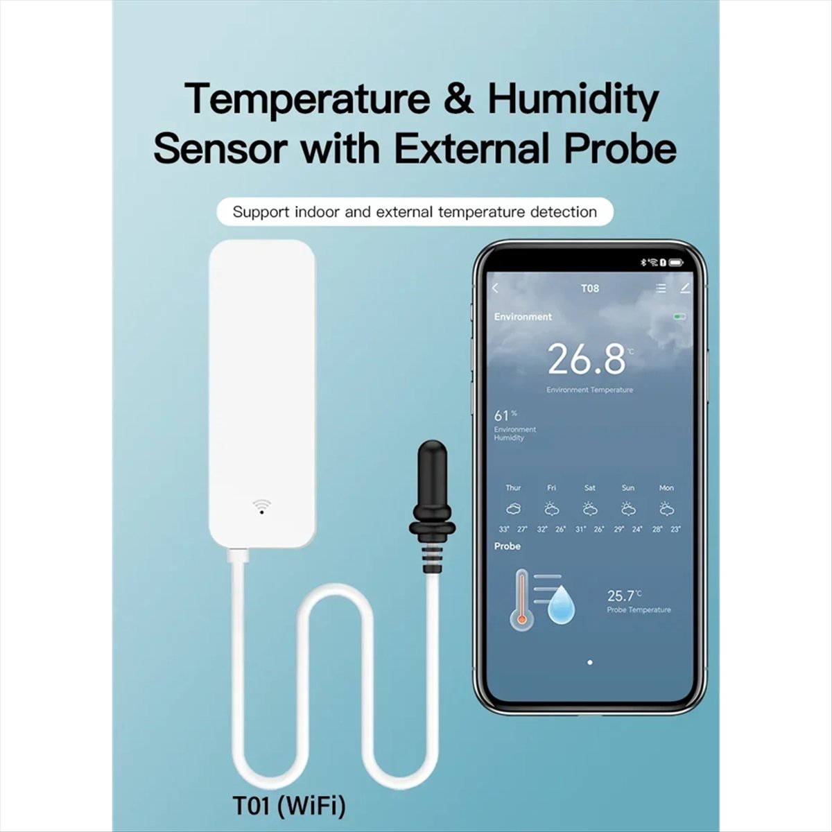 A64I Tuya WiFi Temperature Hum - Planted Aquarium Temperature recension och pris