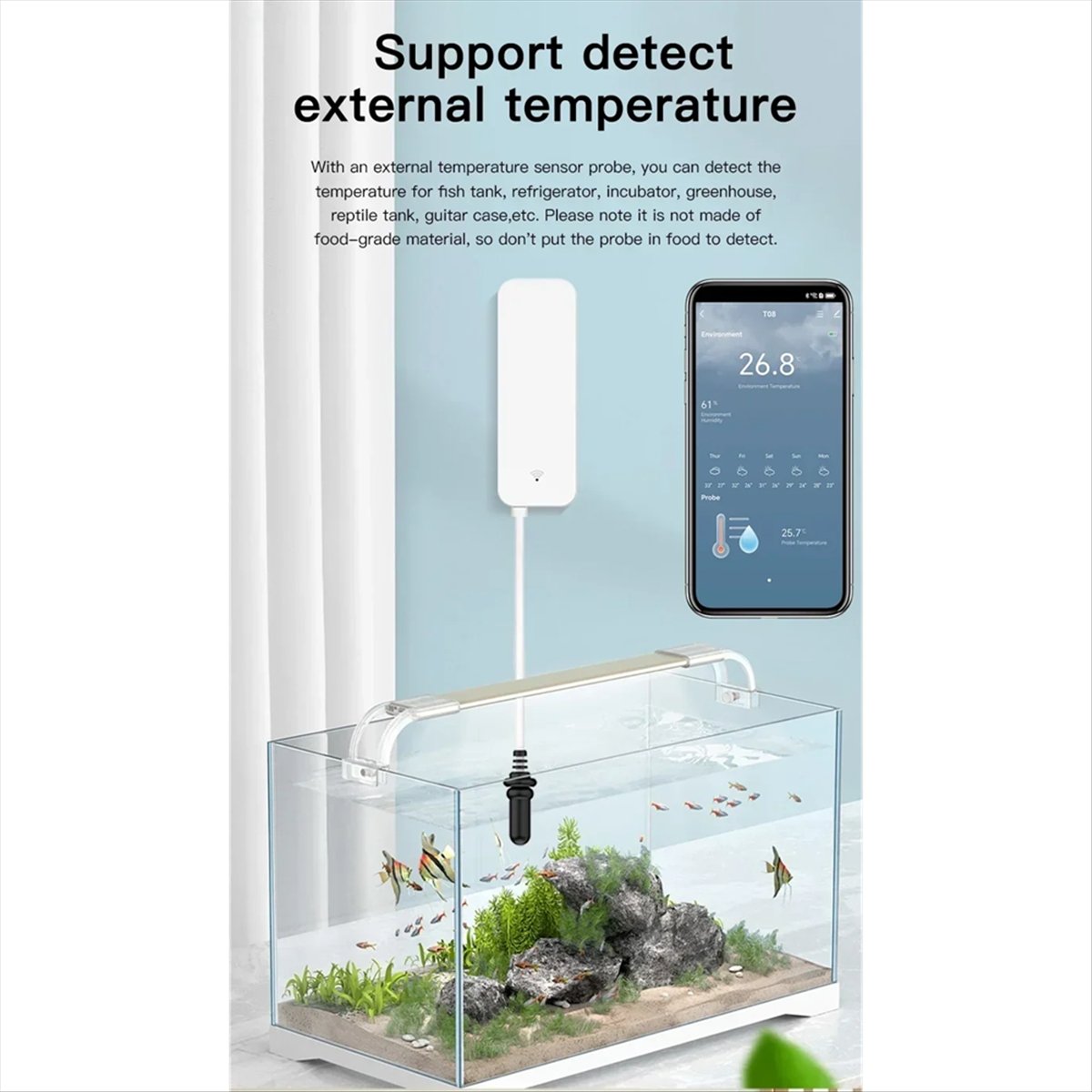 A64I Tuya WiFi Temperature Hum - Planted Aquarium Temperature recension och pris