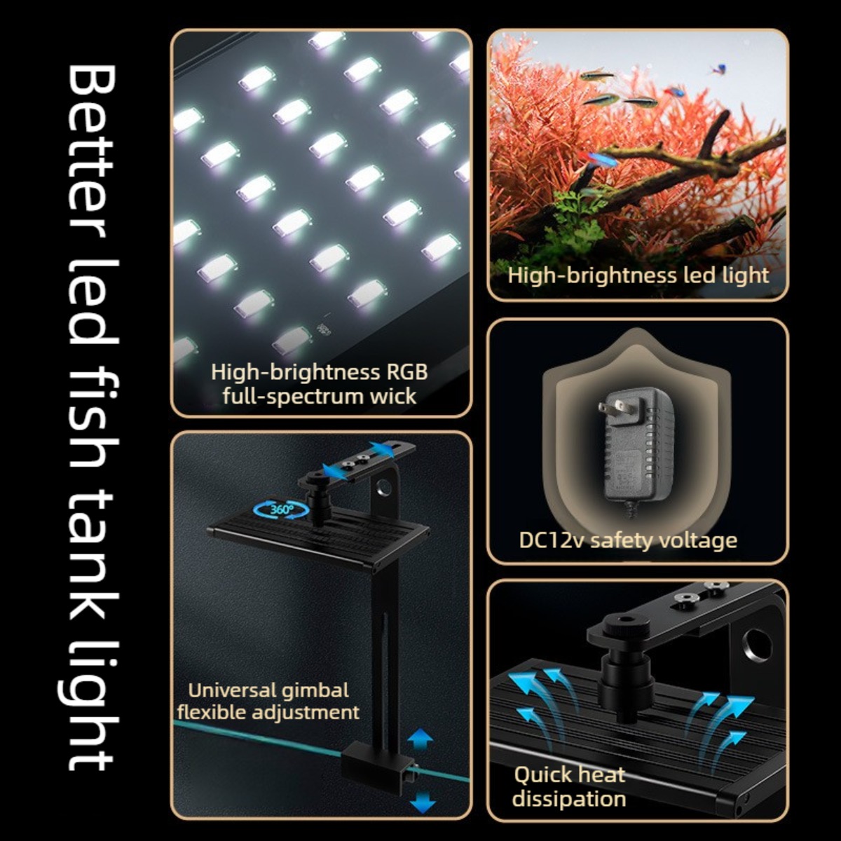 Dimmable LED Aquarium Light wi - Planted Aquarium Freshwater recension och pris