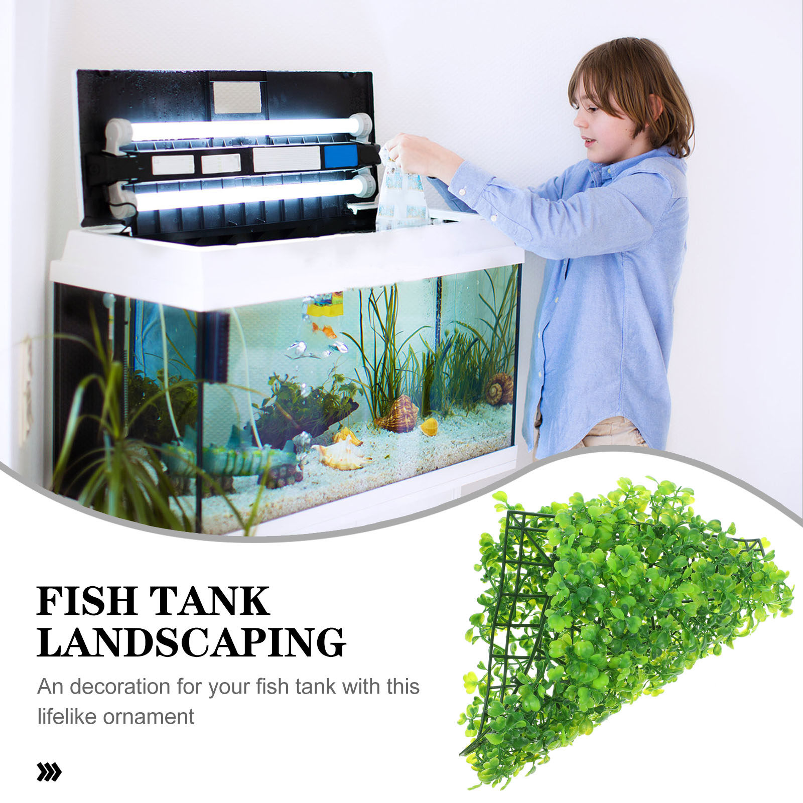 Fake Fish Tank Grass Realistic - Planted Aquarium Freshwater recension och pris